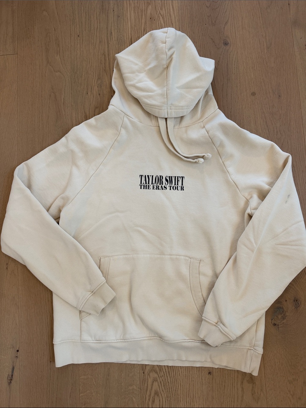 Official Taylor Swift The Eras Tour Beige Hoodie – Size Medium